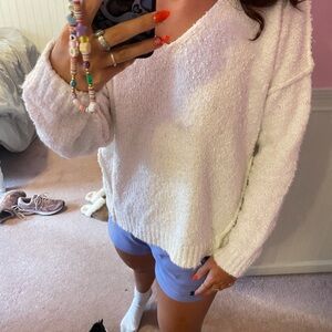 Miracle white fuzzy sweater